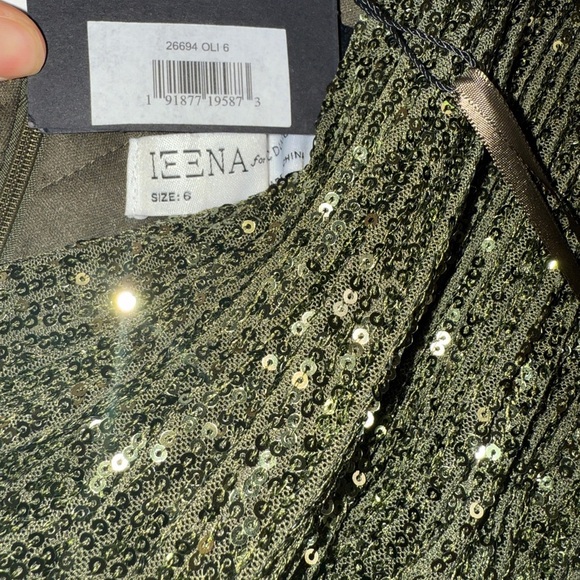 NWT | Mac Duggal 26694 Olive Sequined Gown Size 6 - Picture 9 of 11